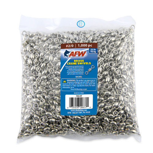 AFW Brass Crane Swivel 1000 Pack Nickel Finish