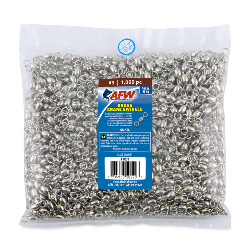 AFW Brass Crane Swivel 1000 Pack Nickel Finish