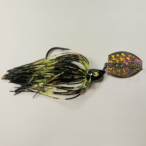 Addiction Baits Thumper Chatter Bait 3/8oz - Black/Chartruese