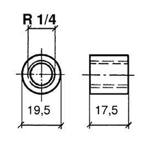 VDO Marine Pyrometer Sensor Threaded Bushing f\/Welding to Manifold f\/Thermocoupler Element