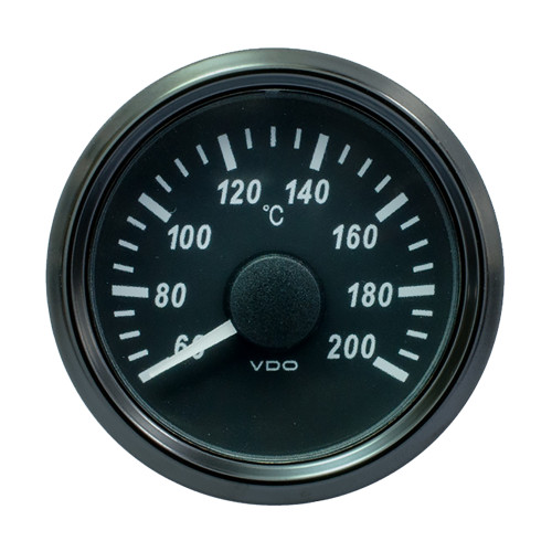 VDO SingleViu 52mm (2-1\/16") Cylinder Temp. Gauge - 200C - 471-14 Ohm