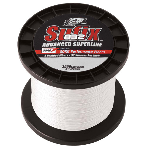 Sufix 832 Advanced Superline Braid - 15lb - Ghost - 3500 yds