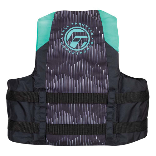 Full Throttle Adult Nylon Life Jacket - L\/XL - Aqua\/Black