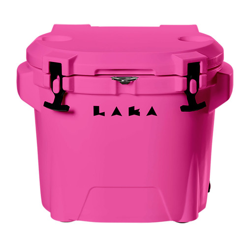 LAKA Coolers 30 Qt Cooler w\/Telescoping Handle  Wheels - Pink