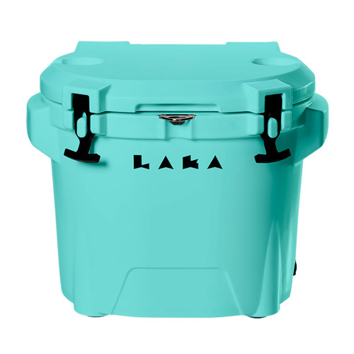 LAKA Coolers 30 Qt Cooler w\/Telescoping Handle  Wheels - Seafoam