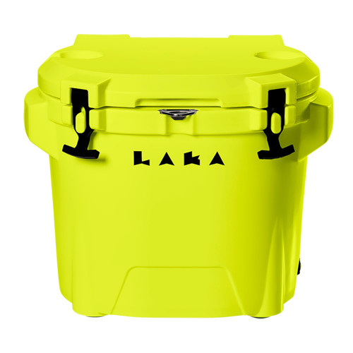 LAKA Coolers 30 Qt Cooler w\/Telescoping Handle  Wheels - Yellow