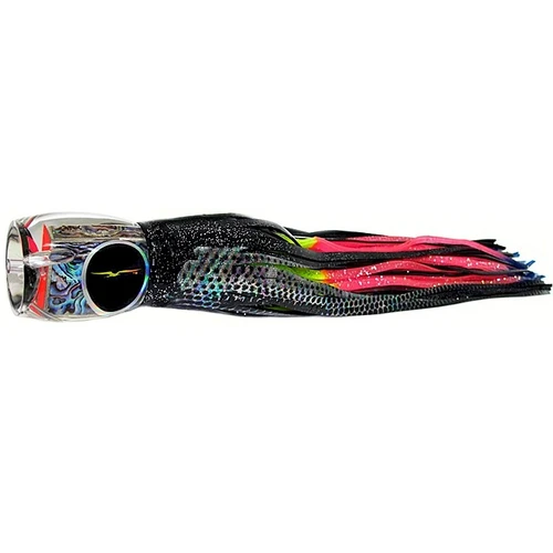 Black Bart Abaco Prowler Marlin Lure - Black Dot/Rainbow