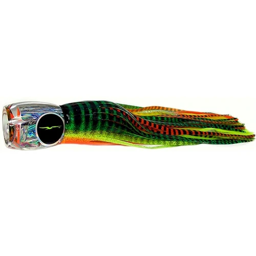 Black Bart Abaco Prowler Marlin Lure - Green-Orange Tiger/Orange-Yellow Tiger