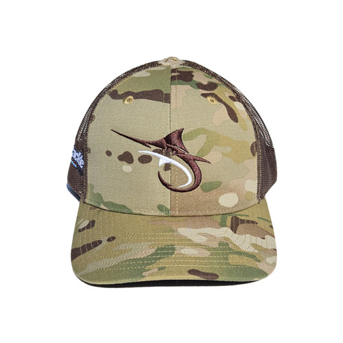 Marlin Hook Trucker Hat - Brown Camo