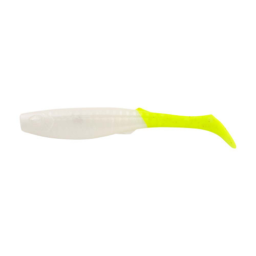 Berkley Gulp! Paddleshad - 4" - Pearl White\/Chartreuse