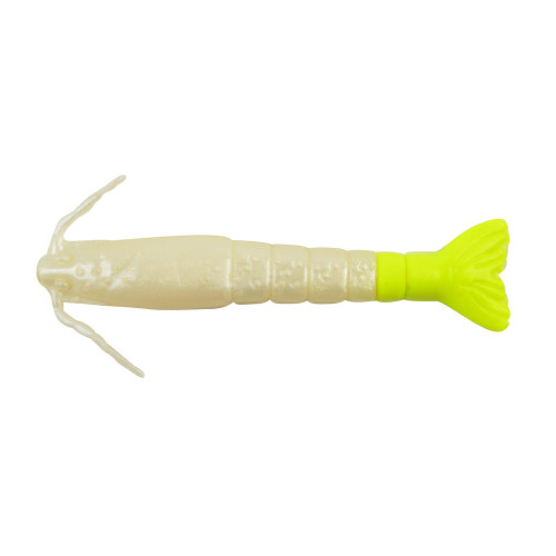 Berkley Gulp! Saltwater Shrimp - 3" - Pearl White\/Chartreuse