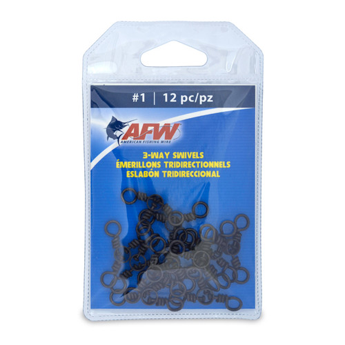 AFW Brass 3-Way Swivel 105lb 12 pieces