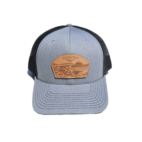 Alltackle Hat - Rockfish Leather Patch - Heather/Black