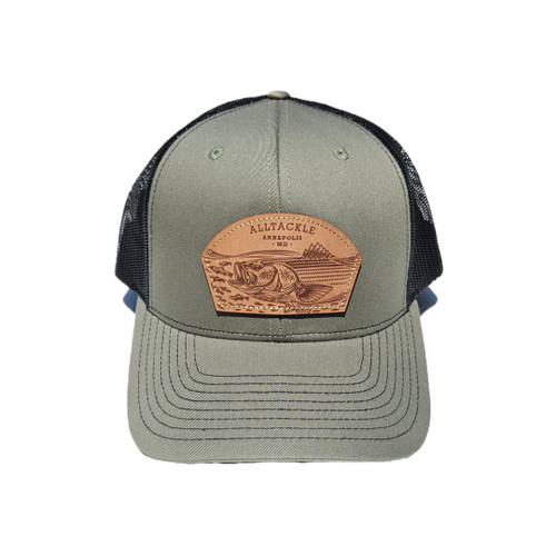 Alltackle Hat - Rockfish Leather Patch - Olive/Black