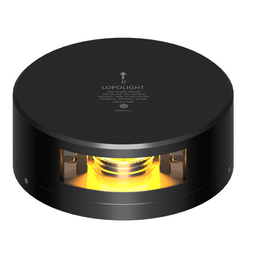 Lopolight Yellow Towing Light - 2NM - Black Housing w\/FB Base