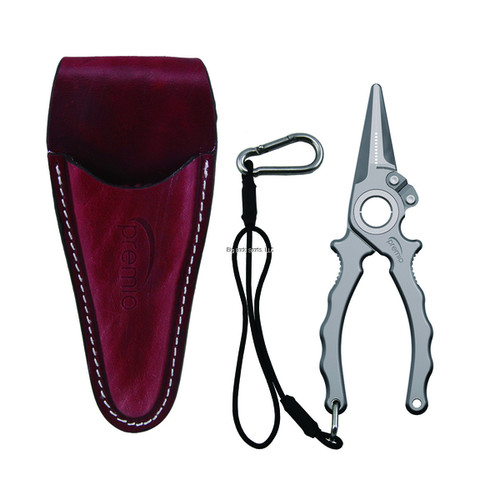 Danco Premio Titanium 6.5" pliers with leather sheath and lanyard