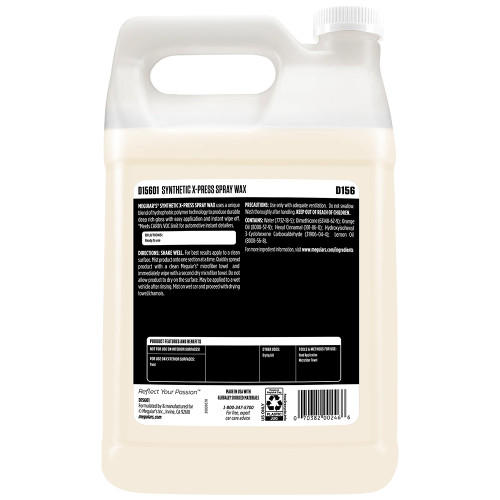 Meguiar's Synthetic X-Press Spray Wax - 1 Gallon