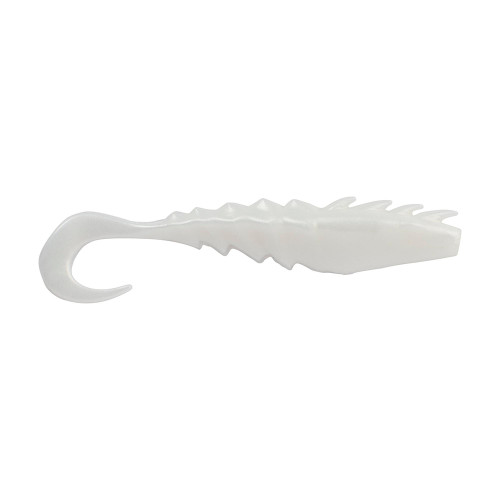 Berkley Gulp! Saltwater Nemesis Prawn Curl Tail - 4" - Pearl White GSNPCT4-PW