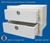 Deep Blue Marine XL Double Drawer White Locking