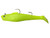 Tsunami Holographic Dual Hook Swim Shad 9" 1 pack Opaque Chartreuse