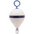Polyform Mooring Buoy w\/Iron 17" Diameter - White Blue Stripe