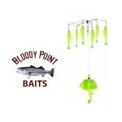 Mylar Parachute Lures by Bloody Point Baits and Rockfish fishing tackle  from