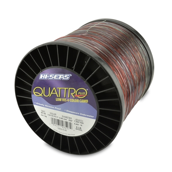 Hi Seas - Quattro 100% Fluorocarbon Line - Camo - 200yd Filler