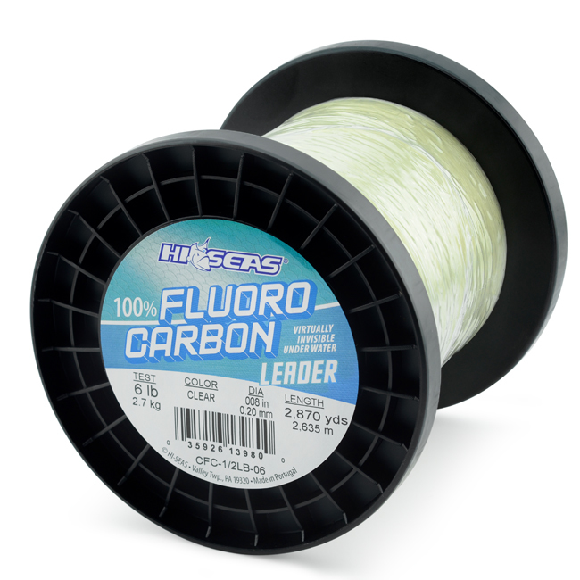 Hi Seas Grand Slam 6lb 300yds 100% Copolymer Fluorocarbon Clear Fishing Line