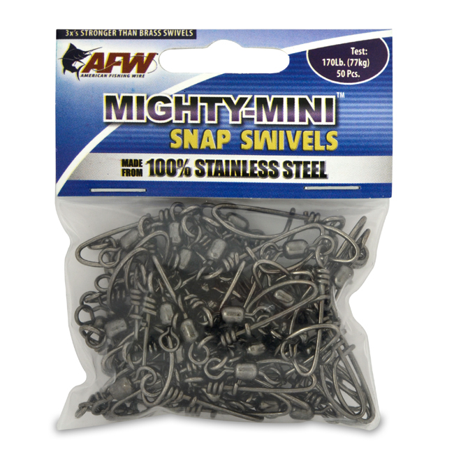 AFW Mighty Mini Barrel Swivels, Test 78 lb. Amount 50