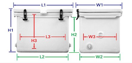 Icey-Tek 1100 Quart Rotomold Ice Chest/Cooler with Runners - White