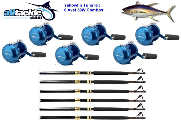 Alltackle 6 Combo Package Avet 50 Reels Rods and Line