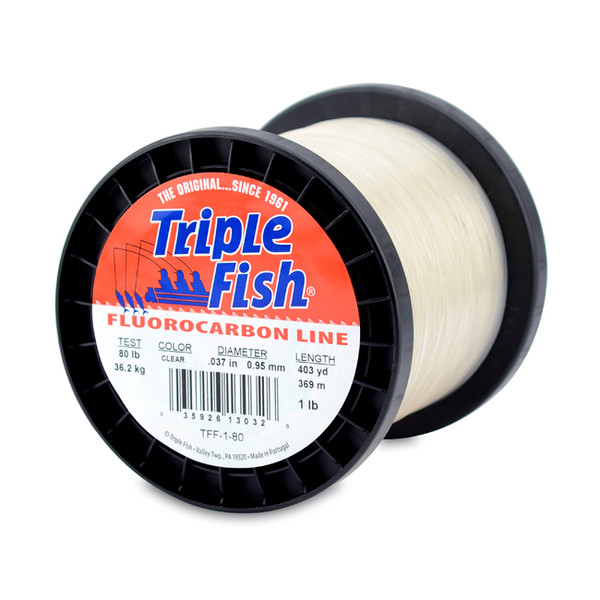 Triple Fish Fluorocarbon Bulk 1 Lb Spool 125lb