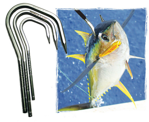 7 fish gaff hook Mustad 2286-DT A machined needle point provides clean Bubba 7' Handle 4