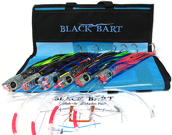 Black Bart Tournament Blue Marlin Rigged Lure Pack Single Hooks