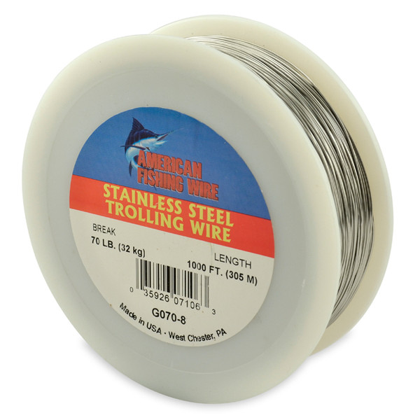 Caliber 30ft Stainless Steel Single Strand Fishing Leader - 86lb Test (8 Lb Line Weight), Brown