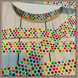 Ribbli 4 Rolls 3/8-Inch Easter Grosgrain Polka Dot Ribbon Total 40 Yards  (Hot Pink/Blue Mist/Hyacinth/Apple Green) Easter Ribbon Spring Ribbon Use  for Gift Wrapping Ribbon Crafts 02 Set-4Rolls 3/8- 10Yd per roll