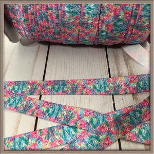 Preppy Floral 5/8" FOE Ribbon Fold Over Elastic By The Yard Picture 0 Preppy Floral 5/8" FOE Ribbon Fold Over Elastic By The Yard Picture 0