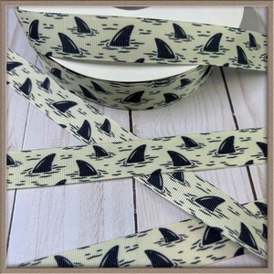 Shark Fin 7/8" Grosgrain Ribbon By The Yard Picture 0
