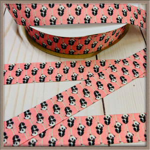 Panda Bear 1" Grosgrain Ribbon By The Yard Picture 0 Panda Bear 1" Grosgrain Ribbon By The Yard Picture 0