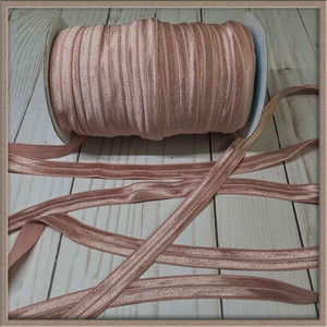 Taupe 5/8" FOE Ribbon Fold Over Elastic By The Yard Picture 1