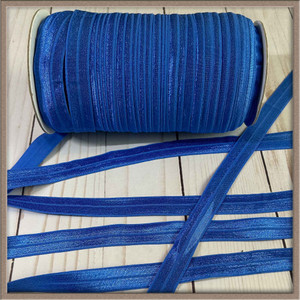 Royal Blue 5/8" FOE Ribbon Fold Over Elastic By The Yard Picture 1 Royal Blue 5/8" FOE Ribbon Fold Over Elastic By The Yard Picture 1