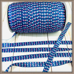 Preppy Whales 5/8" FOE Ribbon Fold Over Elastic By The Yard Picture 1 Preppy Whales 5/8" FOE Ribbon Fold Over Elastic By The Yard Picture 1