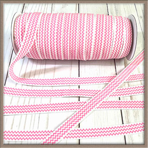Light Pink Chevron 5/8" FOE Ribbon Fold Over Elastic By The Yard Picture 1 Light Pink Chevron 5/8" FOE Ribbon Fold Over Elastic By The Yard Picture 1