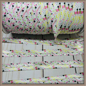Sewing Novelty Icons  5/8" FOE Ribbon Fold Over Elastic By The Yard Picture 1 Sewing Novelty Icons  5/8" FOE Ribbon Fold Over Elastic By The Yard Picture 1