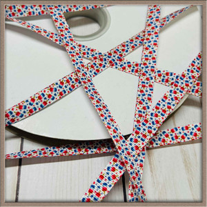 Red White Blue Patiotic 3/8" Grosgrain Ribbon By The Yard Picture 1 Red White Blue Patiotic 3/8" Grosgrain Ribbon By The Yard Picture 1