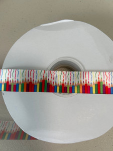 Colored Pencils SATIN 1 inch ribbon 4 Yard Roll Colored Pencils SATIN 1 inch ribbon 4 Yard Roll