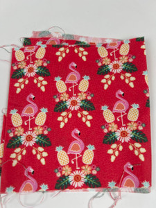 Flamingo Pineapple Cotton Fabric Flamingo Pineapple Cotton Fabric