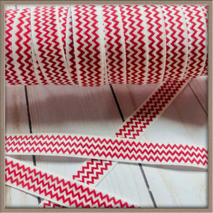 Red Chevron 5/8" FOE Ribbon Fold Over Elastic By The Yard Picture 0 Red Chevron 5/8" FOE Ribbon Fold Over Elastic By The Yard Picture 0