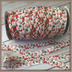 Santa 5/8" FOE Ribbon Fold Over Elastic By The Yard Picture 0 Santa 5/8" FOE Ribbon Fold Over Elastic By The Yard Picture 0
