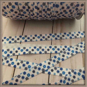 Snowflakes 5/8" FOE Ribbon Fold Over Elastic By The Yard Picture 0 Snowflakes 5/8" FOE Ribbon Fold Over Elastic By The Yard Picture 0